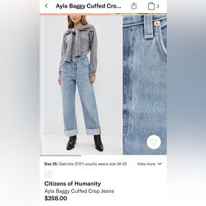 Citizens of Humanity
Ayla Baggy Cuffed Crop Jeans